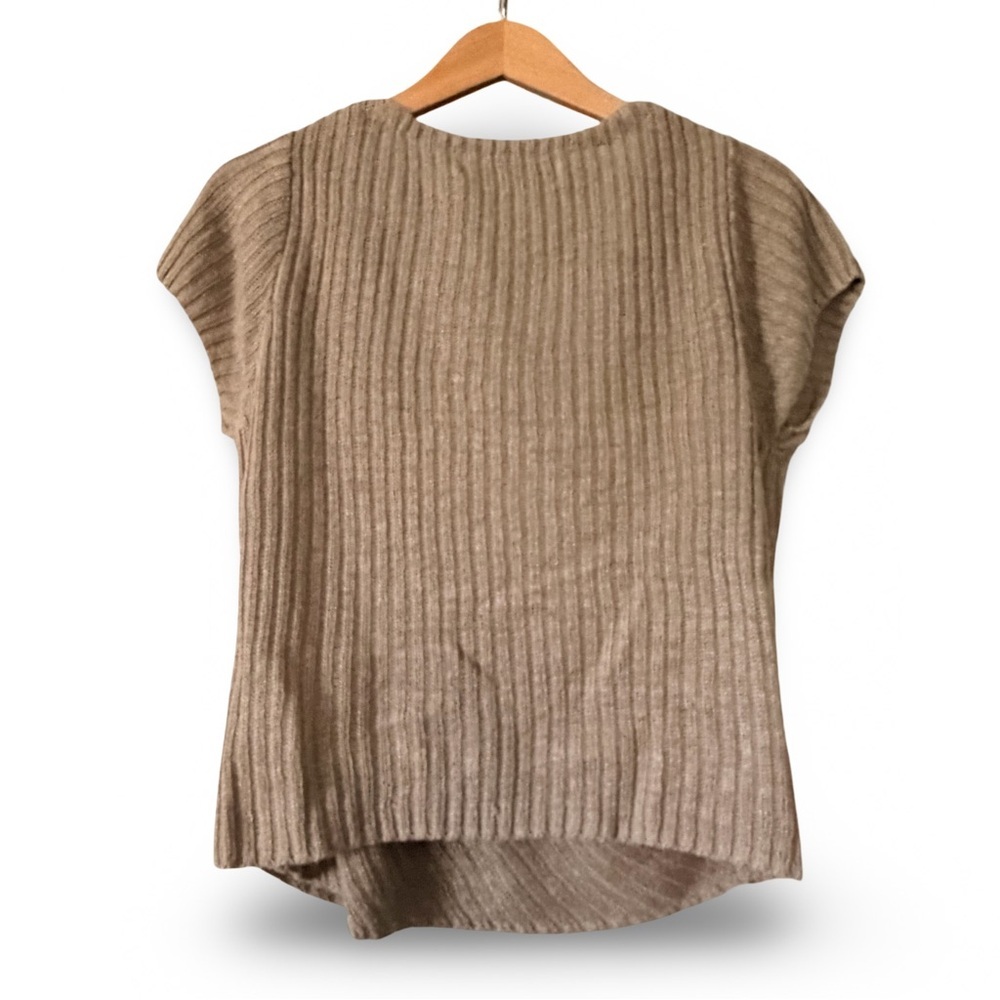 NWT Free People Criss Cross Wrap Knit Short Sleeve Sweater - Picture 2 of 4
